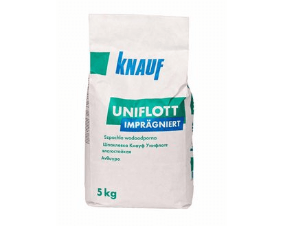 მაღალი სიმტკიცის თაბაშირის ნესტგამძლე ფითხი-უნიფლოტი-5 კგ Knauf Uniflott Hydro
