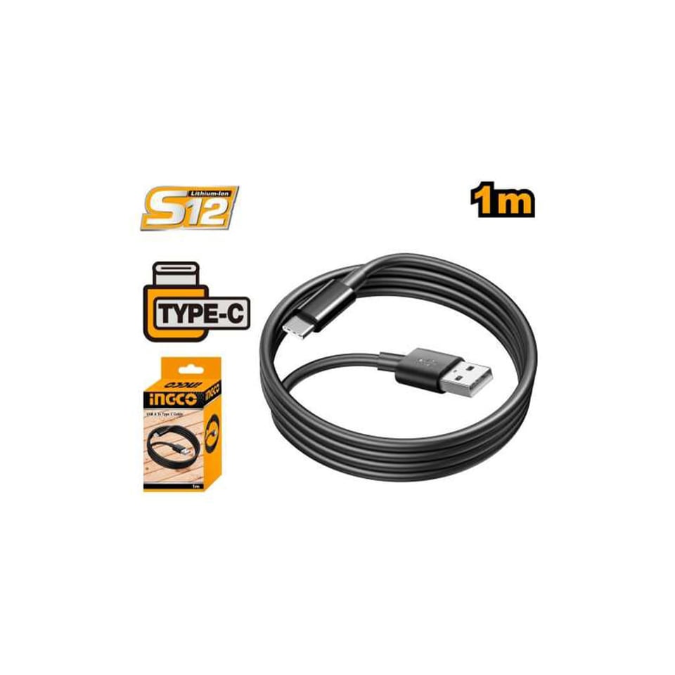 დამტენის ელექტრო სადენი USB type-A to USB-Type-C 1M (IUCC01)