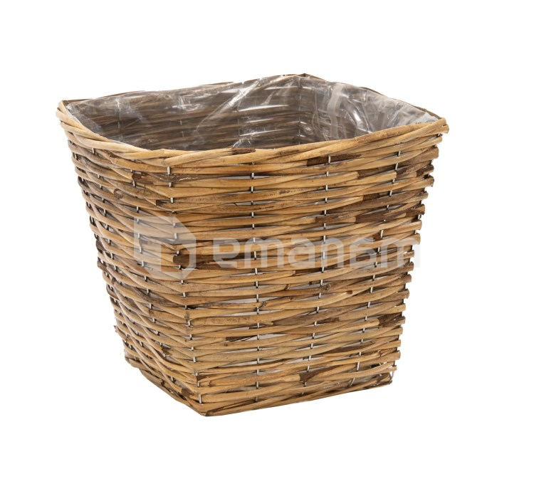 ქოთანი დაწნული Mega Collections Cubu Pot Square 14x14სმ