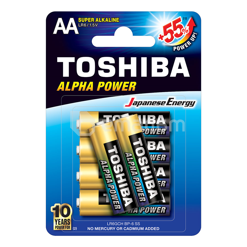 ელემენტების შეკვრა TOSHIBA 6ც АА LR6GCH BP6