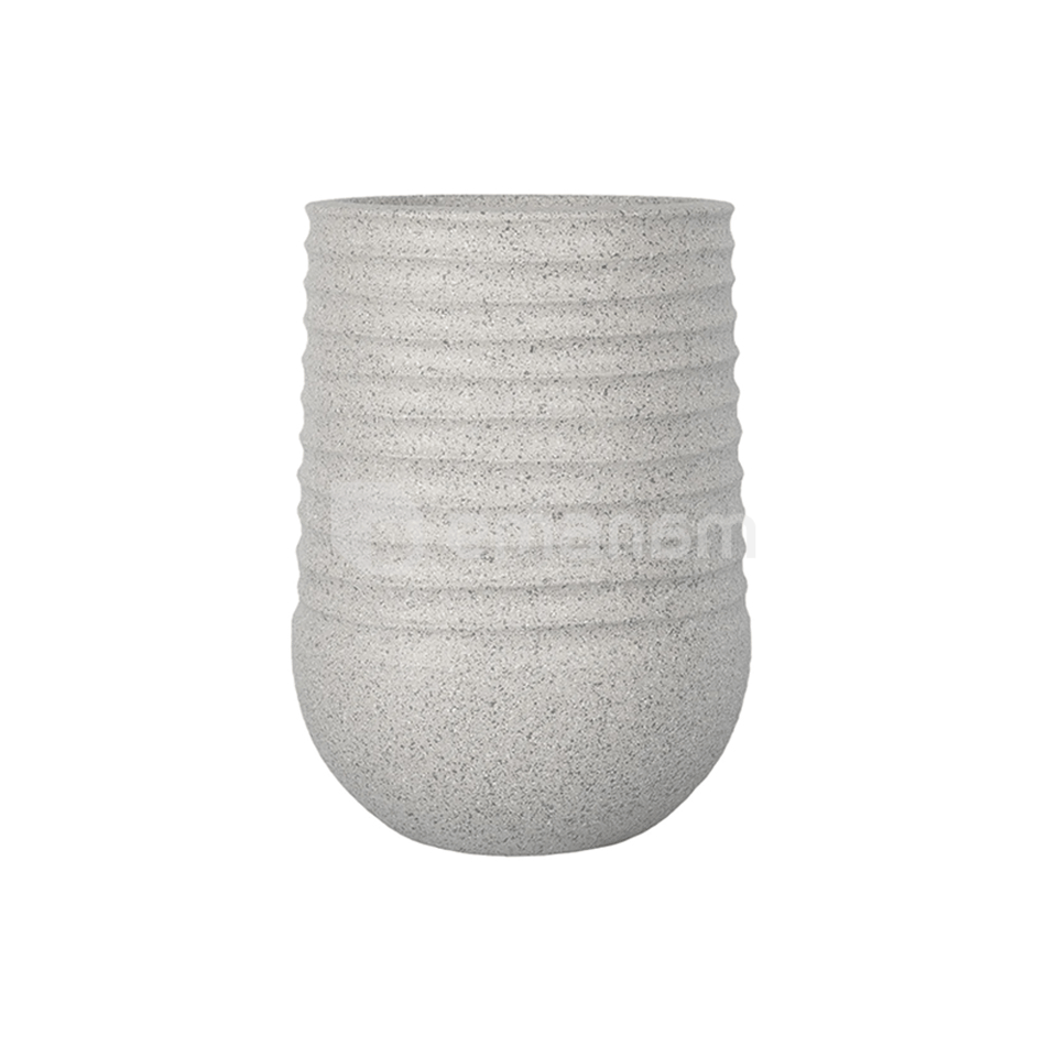 კერამიკული ქოთანი Mega Collections Titan Heron Egg Vase Rib Beige D39H51