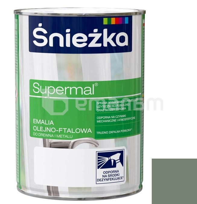 ემალი ზეთოვან-ფთალური Sniezka Supermal 800 მლ პრიალა ფერფლისფერი