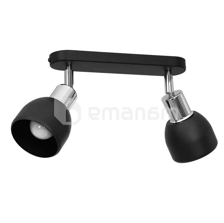 სპოტი LUMINEX 2 Fresno შავი ქრომი 3218 E27 2x MAX 60W