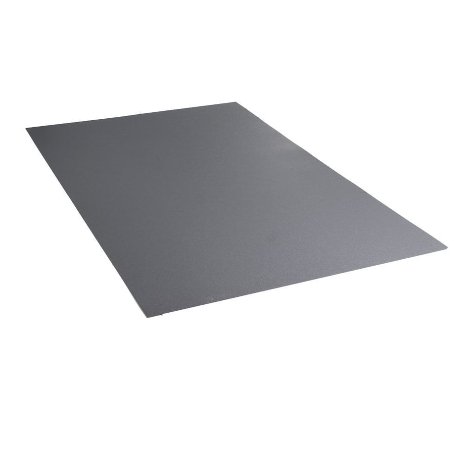 სწორი ფენილის ფერადი თუნუქის სახურავი 0.5X1250 პრიალა RAL7024 NOVA