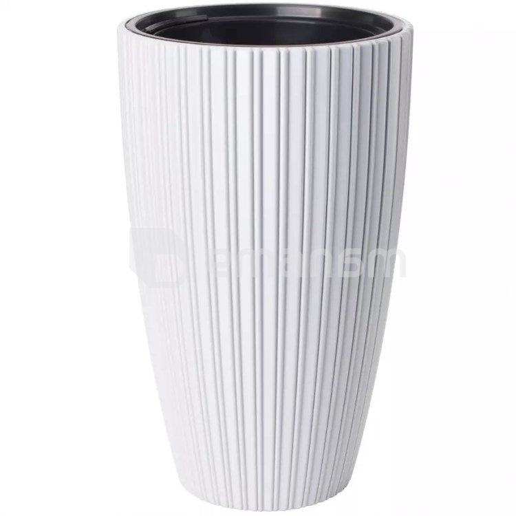 საყვავილე ქოთანი FORM PLASTIC Mika Slim 30 თეთრი