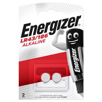 3194 Energizer Alkaline LR43/186 (AG12) ელემენტი-ღილაკი, 2ც შეკვრა LR43-FSB2 (639319)