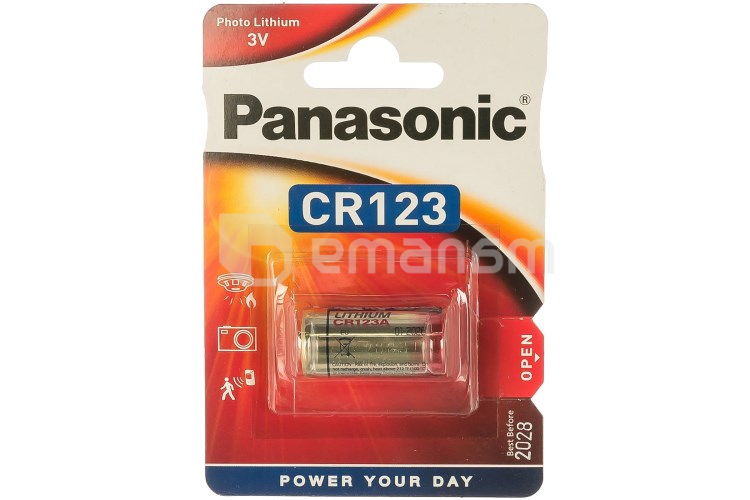 ელემენტი ლითიუმის Panasonic CR123 3V