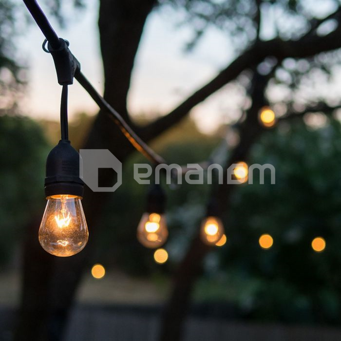 ლედ ნათურების სამონტაჟო V-TAC E27 15 მ შავი შნური IP65 3673