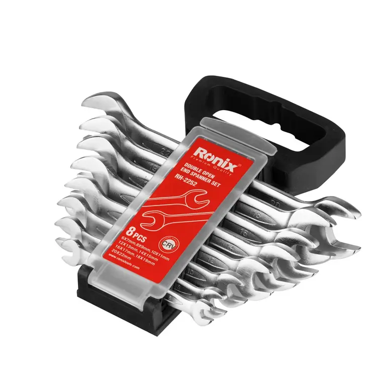 ღია ქანჩის გასაღებების ნაკრები Ronix RH-2252, 8ც