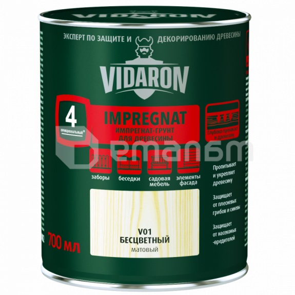 გასაჟღენთი ხის Vidaron Impregnat 700 მლ V01 უფერო