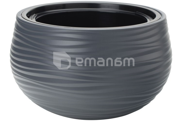 პლასტმასის ქოთანი ყვავილებისთვის FORM PLASTIC Sahara Dunes ball 3140-014 Ø32 ანტრაციტი