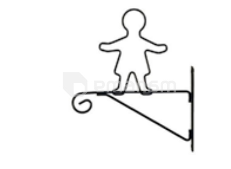 ყვავილების საკიდი Metallurgica Buzzi Wall Bracket Boy 29x32 სმ