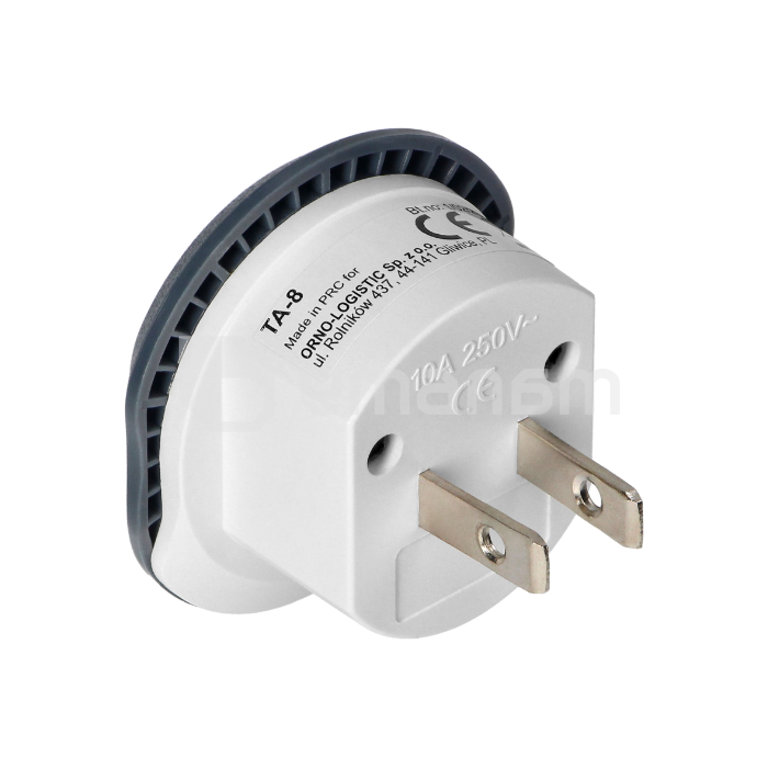 ადაპტერი ORNO SSHA 110–230V 10А ტიპი-A/B