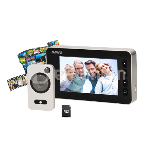 ვიდეო თვალი ჩამწერი ORNO Micro SD ღილაკი IR OR-WIZ-1106
