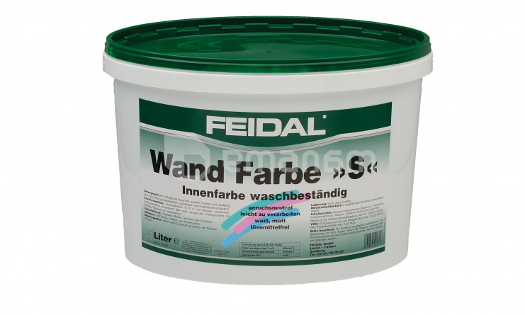 წყალემულსია შიდა სამუშაოებისთვის Feidal Wandfarbe S 2.5 ლ