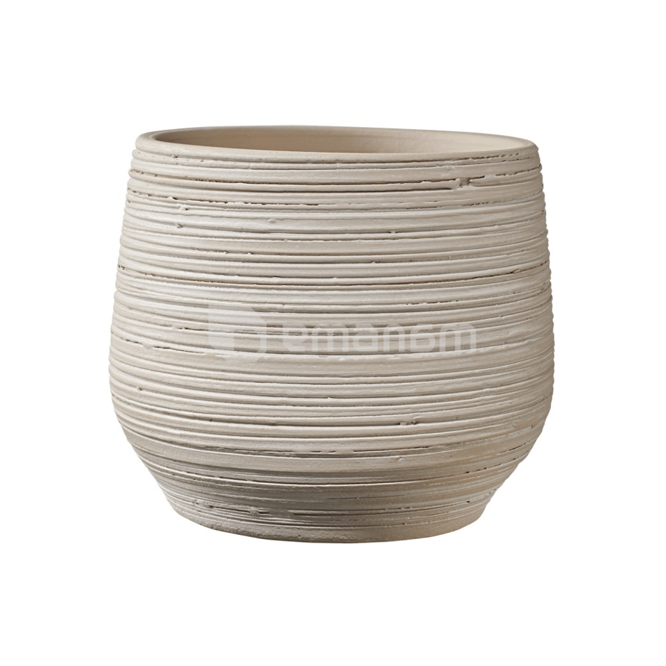 კერამიკული ქოთანი Ravenna pot round l. grey anthracite brown 3 assorted PDQ 13x14სმ
