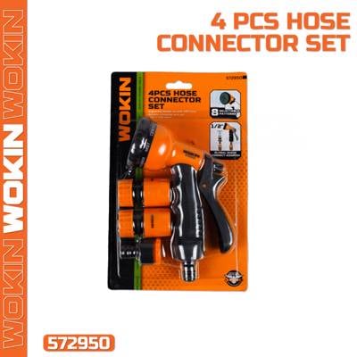 შემფრქვევი თოფის კომპლექტი Wokin 572950, Spray Gun Set, Black/Orange