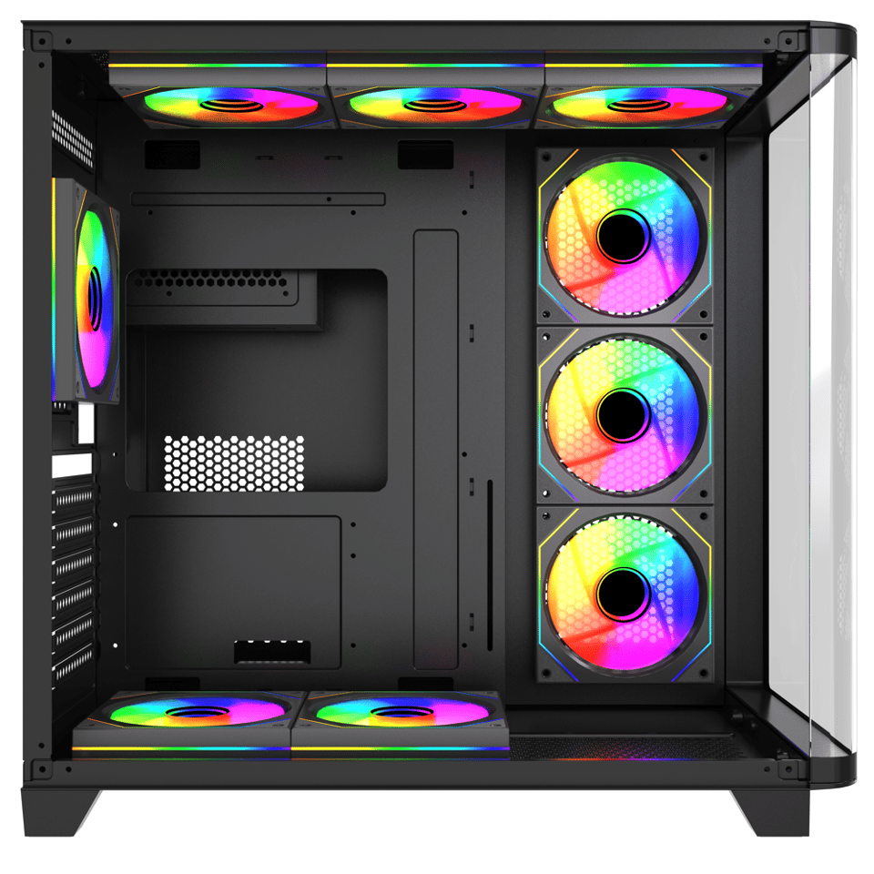 ქეისი ALLX AX-G2731, Computer Case, ATX, MATX, ITX, USB3.0, USB1.0x2, HD AUDIO, Black