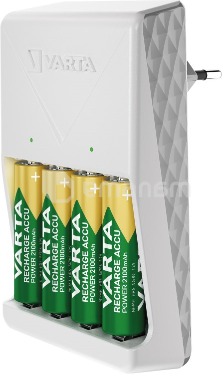 დამტენი მოწყობილობა აკუმულატორებით Varta 57657101451 4xAA/AAA