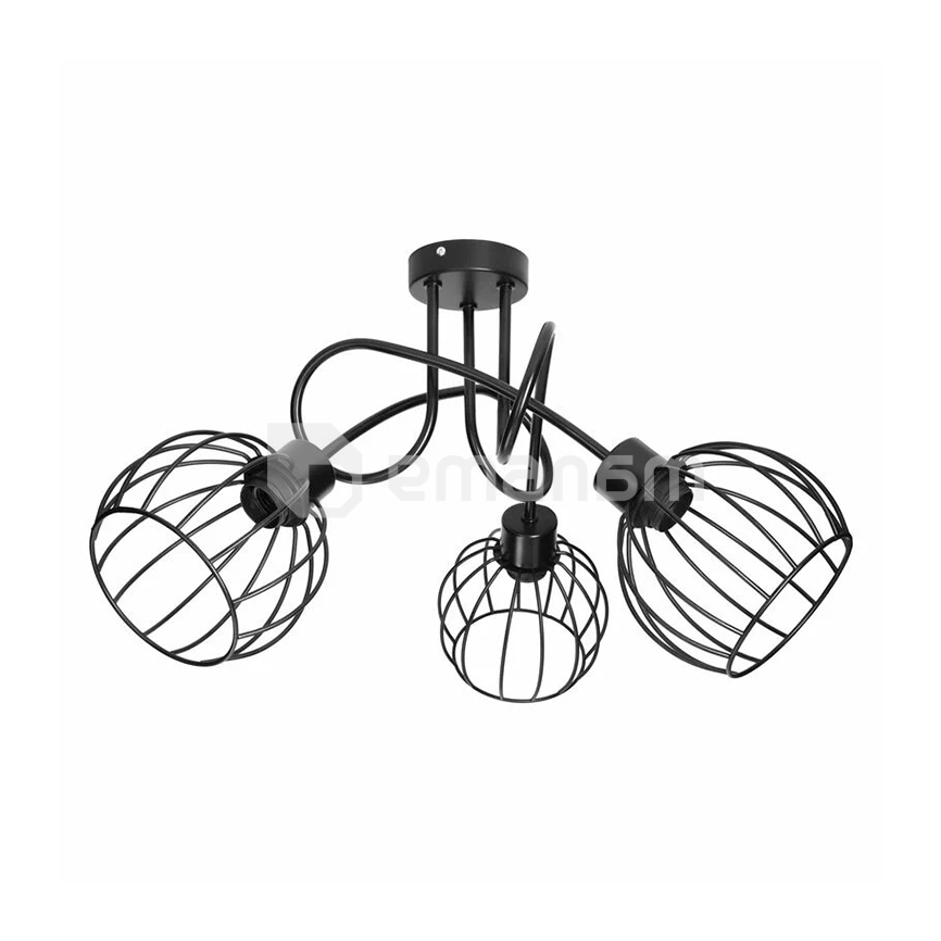 ჭაღი ORNO MARBELLA 3 E27 შავი