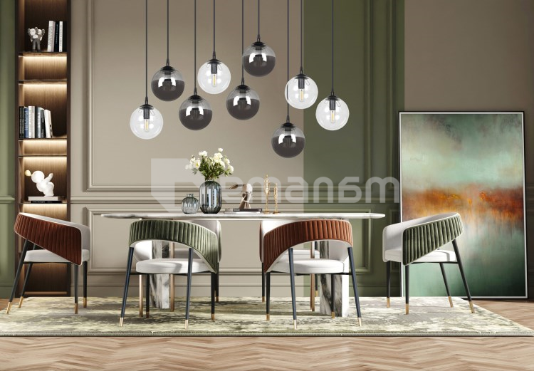 საკიდი EMIBIG Cosmo 9 E14 9x MAX 40W შავი მიქსი 2