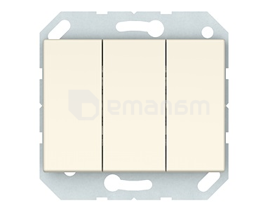 ჩამრთველი ჩარჩოს გარეშე Vilma P510-030-02 iv 3 კლავიშიანი სპილოს ძვლისფერი