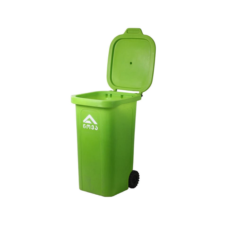 120 ლტ პოლიეთილენის სანაგვე ურნა მწვანე