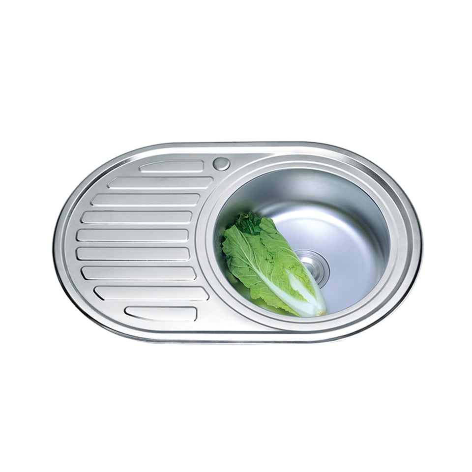 სამზარეულოს ნიჟარა+სიფონი LS-7750  770*500*180 (0.6MM)RIGHT