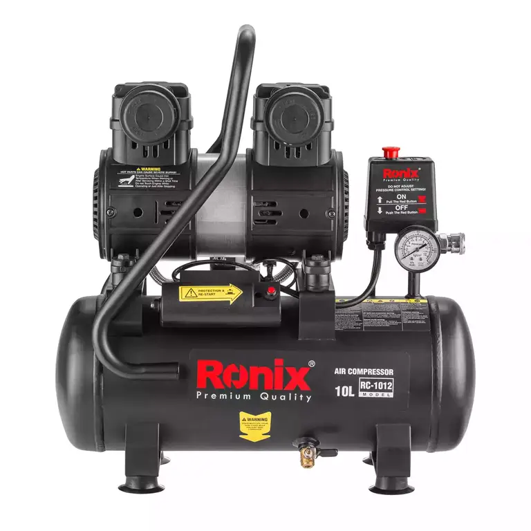 ჰაერის ჩუმი კომპრესორი Ronix RC-1012, 10ლ, 1280w