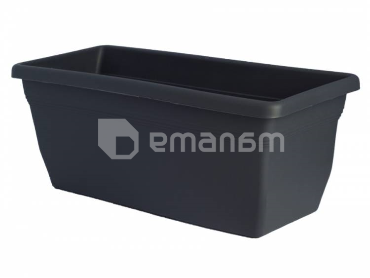 პლასტმასის ქოთანი ყვავილებისთვის FORM PLASTIC Box Gala 0385-014 60 ანტრაციტი