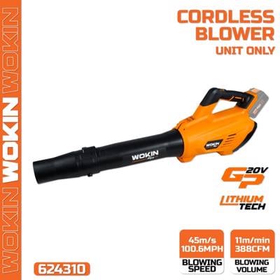 ჰაერის დამბერი Wokin 624310, 20V, 11m³/m, Li-ion Cordless Blower, Orange