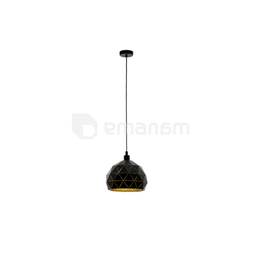 საკიდი EGLO 97841 ROCCAFORTE E27 Ø400 შავი ოქროსფერი