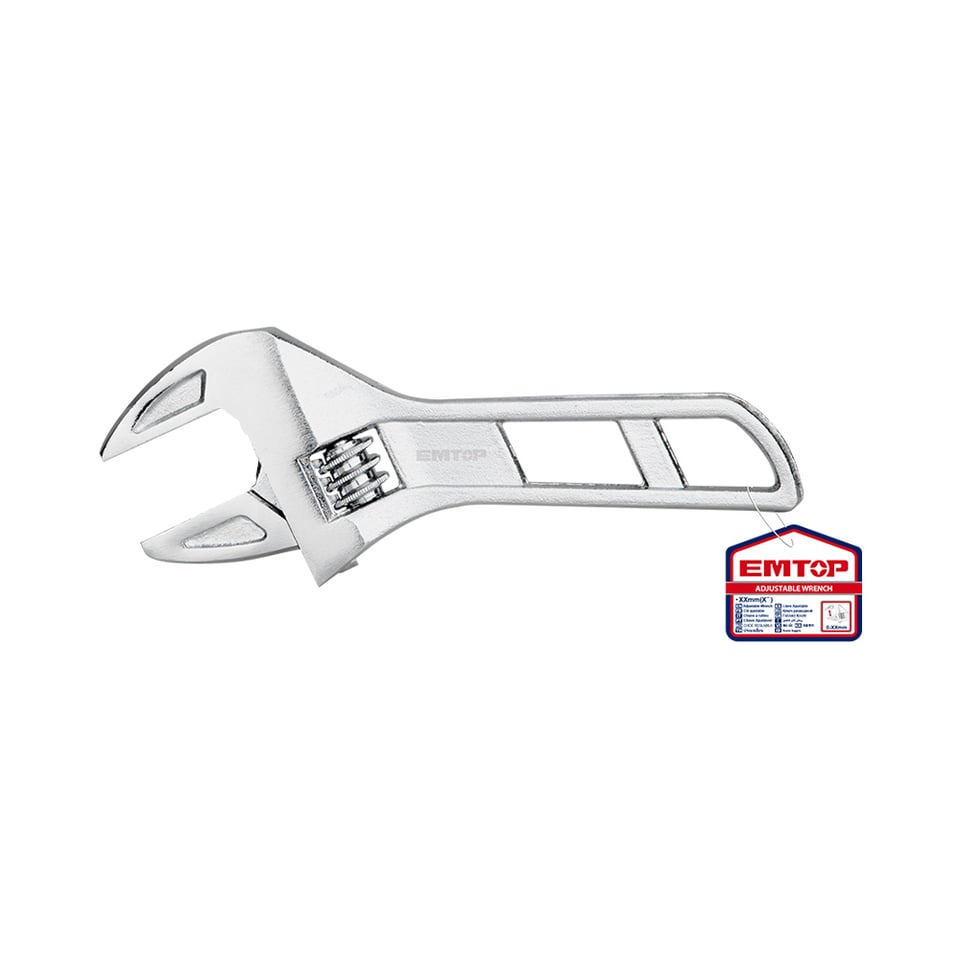 რეგულირებადი ქანჩის გასაღები 200 მმ EMAW7108 EMTOP
