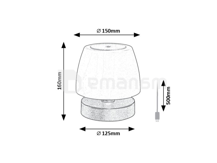 მაგიდის სანათი Rabalux Odera LED 3W IP44 7040
