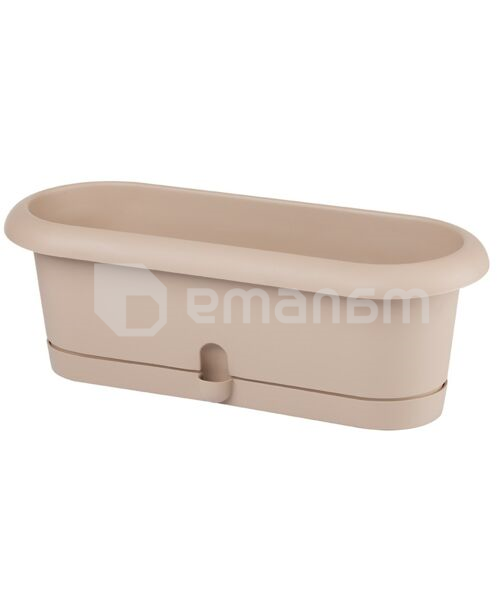ქოთანი ყვავილის Form-Plastic Cactus box Lotos 40 cafe latt