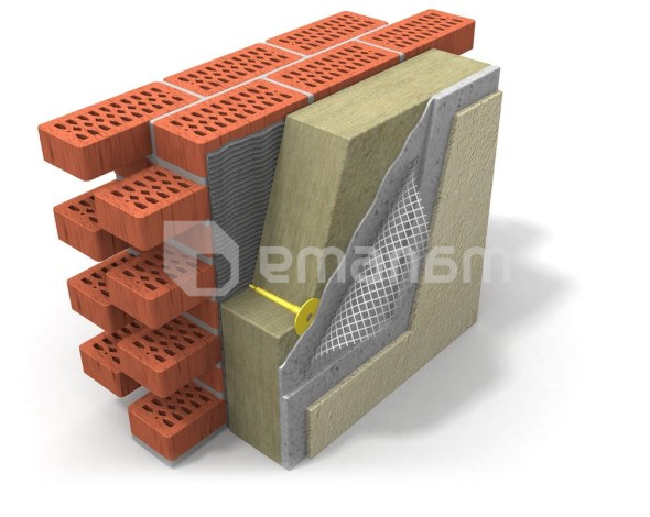 მინერალური ბამბა Technonicol Technovent Extra (ვენტილაცია-ფასადი) 1200x600x50 4.32 მ²