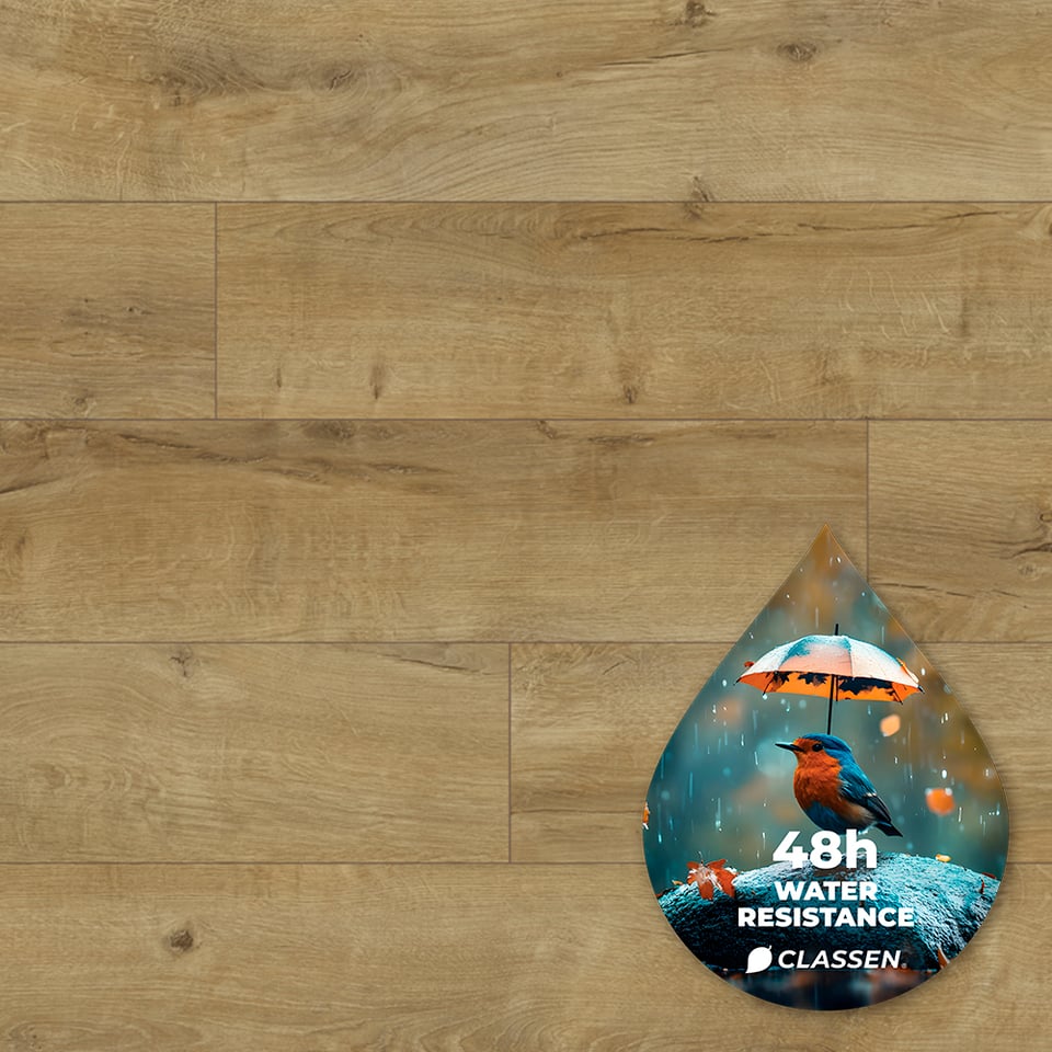 ლამინატი წყალმდგრადი Classen Life Oak Brescia 1285x192x8 AC5/33 4V