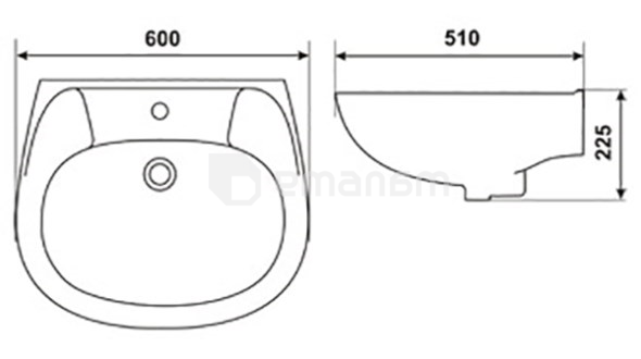 ხელსაბანი Dniprokeramika «Астра-60»