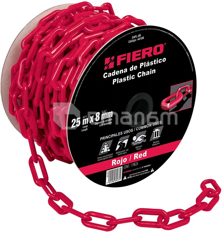 ჯაჭვი პლასტმასის Fiero CAPL-8R წითელი