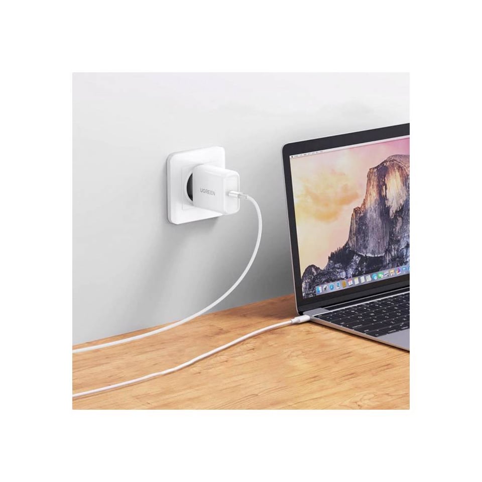 USB კაბელი UGREEN US300 (60551), 100W, Type-c to Type-c , 1m, White