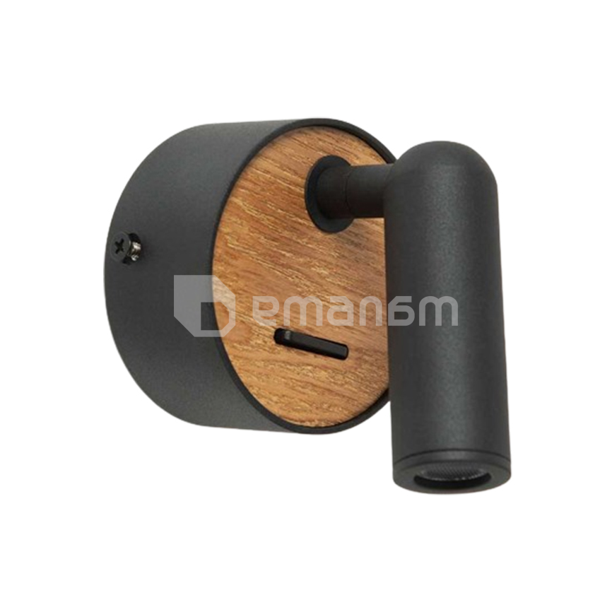 კედლის სანათი New Light 3W 3000K M-976W/BK შავი  ხე