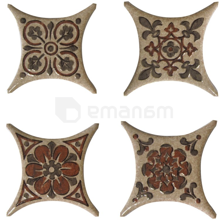 ჩასადგმელი Absolut Keramika ESTRELLA SET 01 CREMA 6,7x6,7 სმ