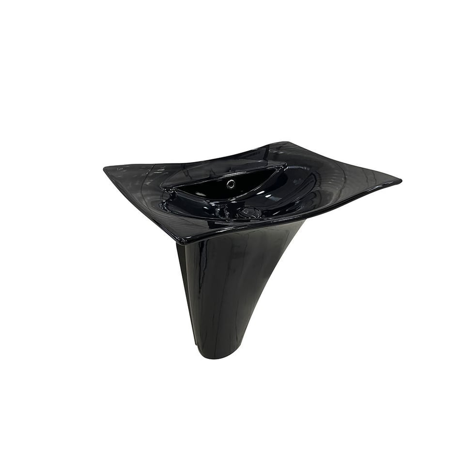 აბაზანის ნიჟარა ჩამოსაკიდი LOTUS MONOBLOCK W.HUNG WB.WITH TAP HOLE-60CM-A.BLCK-EXT