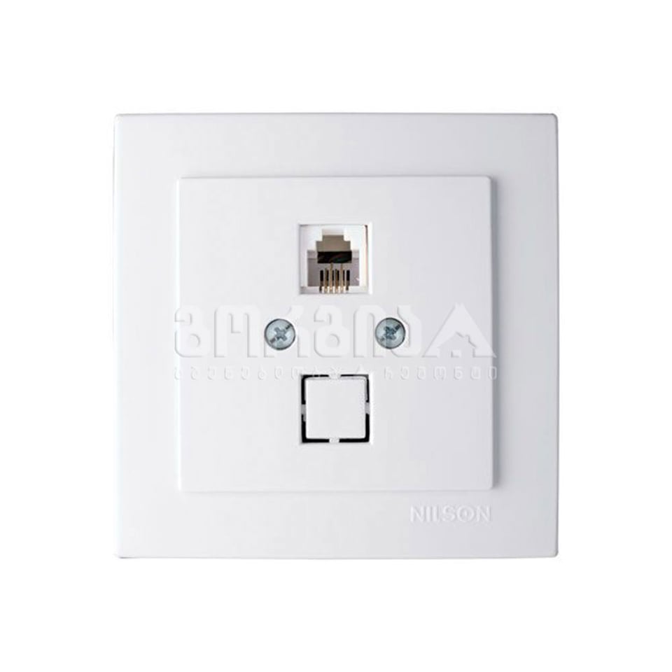 როზეტი ტელეფონის RJ11 touran white - 24111040