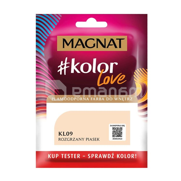 საღებავი-ტესტი ინტერიერის Magnat Kolor Love 25 მლ KL09 ცხელი ქვიშა