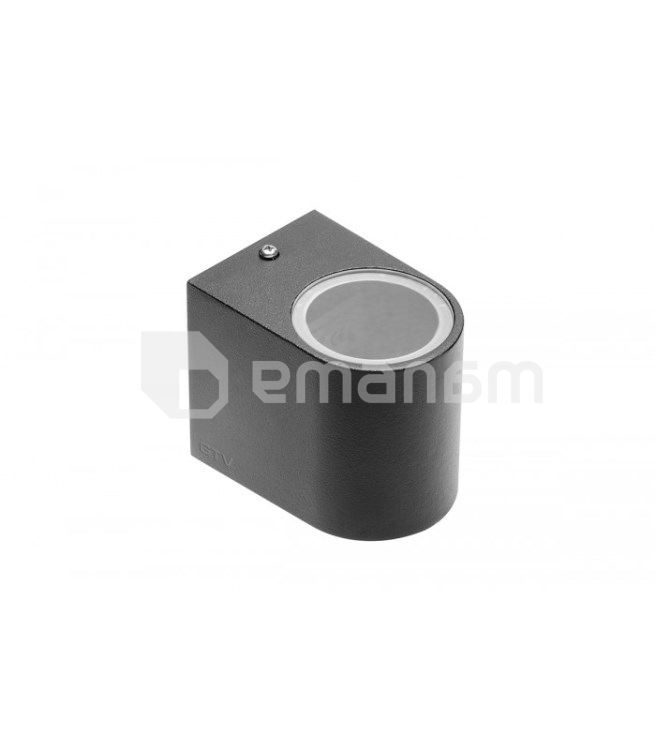 ფასადის განათება GTV TIAGO GU10 MAX 35W IP54 მრგვალი შავი