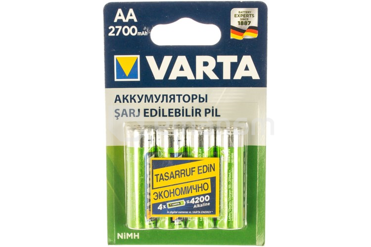 აკუმულატორი VARTA AA 2700 mAh 4 ც.