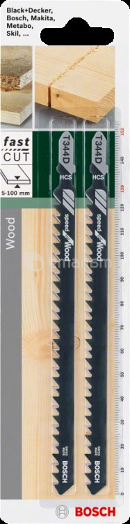 პირი ბეწვახერხის ხისთვის Bosch HCS T 344 D 152 მმ 2 ც (2609256720)