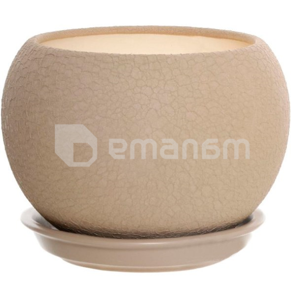 კერამიკული ქოთანი Oriana Shar აბრეშუმი კაპუჩინო 23х21 სმ 9 ლ