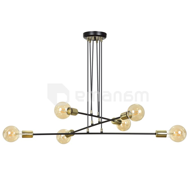 ჭაღი EMIBIG VESIO 6 E27 6x MAX 60W შავი